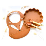 Set de repas + couvert + bavoir - Assiette - Magic Môme